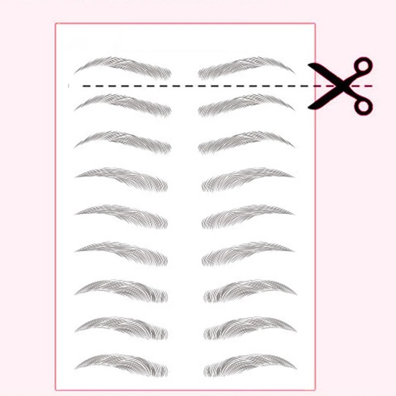 [Hàng mới về] Cặp miếng dán lông mày giả 4d tự nhiên lâu trôi chống thấm nước