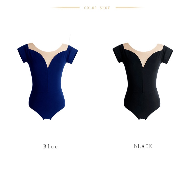 Trang phục múa bale cotton mềm phối lưới gợi cảm cho nữ