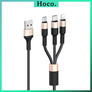 Cáp Sạc Đa Năng Dây Sạc 3 Đầu Hoco X26 Ligting Micro Type C Iphone Android
