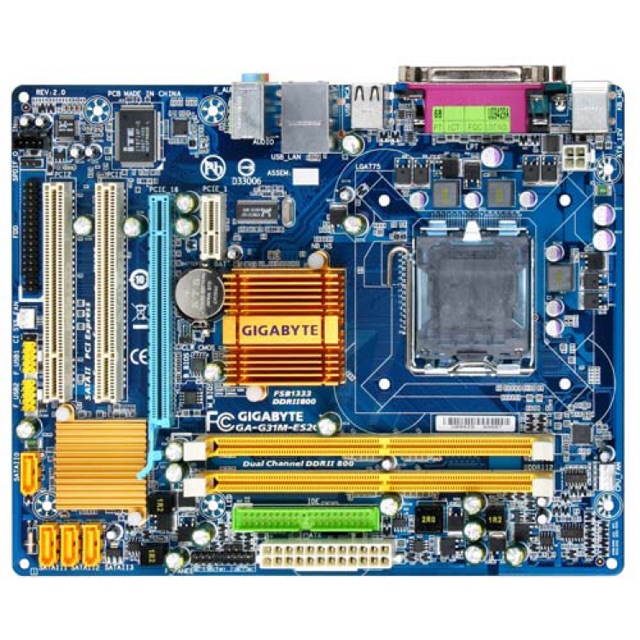 [SALE 10%] Bo mạch chủ, mainboard Gigabyte G31 DDR2 Socket 775 hàng renew