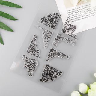 Bộ con dấu Silicone in nổi trang trí góc thiệp giấy độc đáo