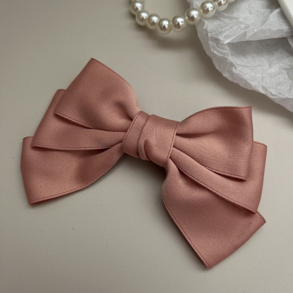 Kẹp Tóc Nơ Vải Satin Cao Cấp Thời Trang Dành Cho Mùa Xuân