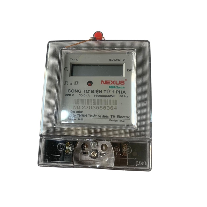 Công tơ điện tử 1 pha 2 dây 6 thông số Nexus, công tơ điện 1 pha