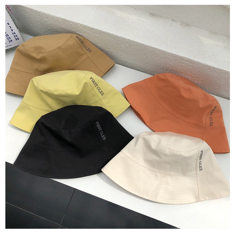 Nón Bucket In Chữ Phong Cách Hàn Quốc Cổ Điển Dễ Phối Đồ Cho Nữ