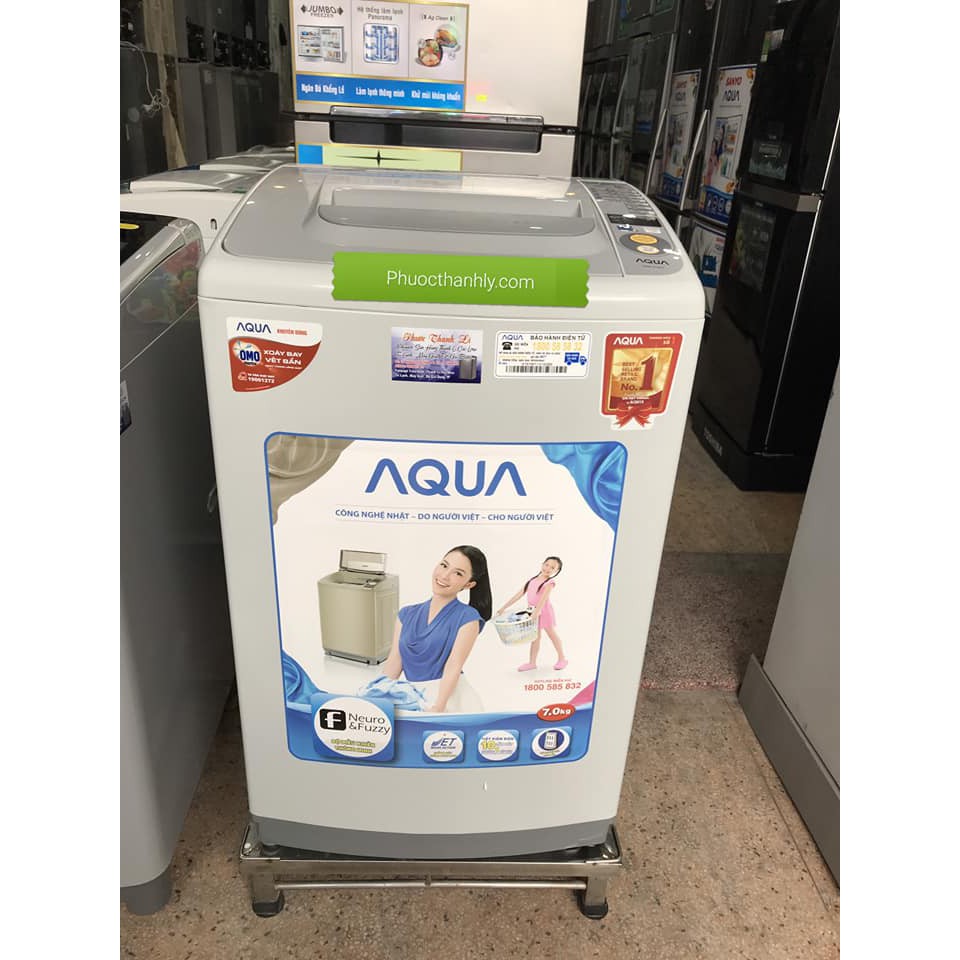 Máy Giặt Aqua lồng nghiêng 7.1kg qua sử dụng tại Tp Hcm