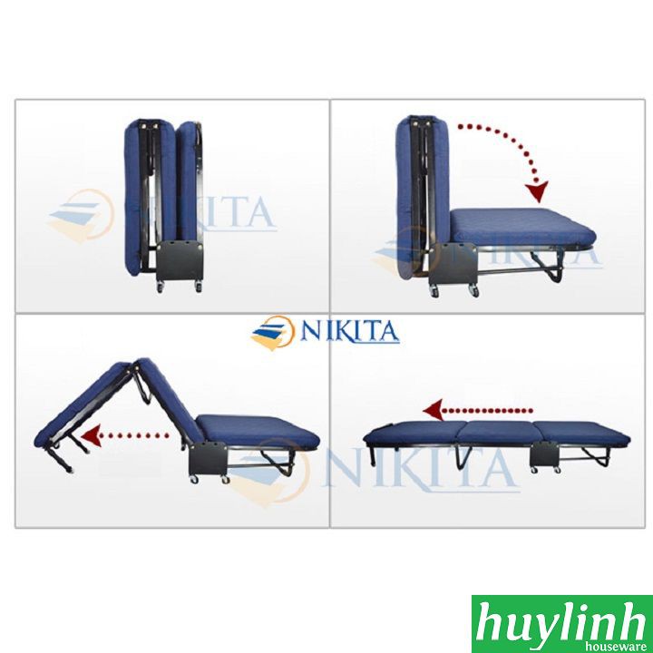 FREESHIP Giường gấp nâng đầu 3 đoạn Nikita GB90 - 90cm