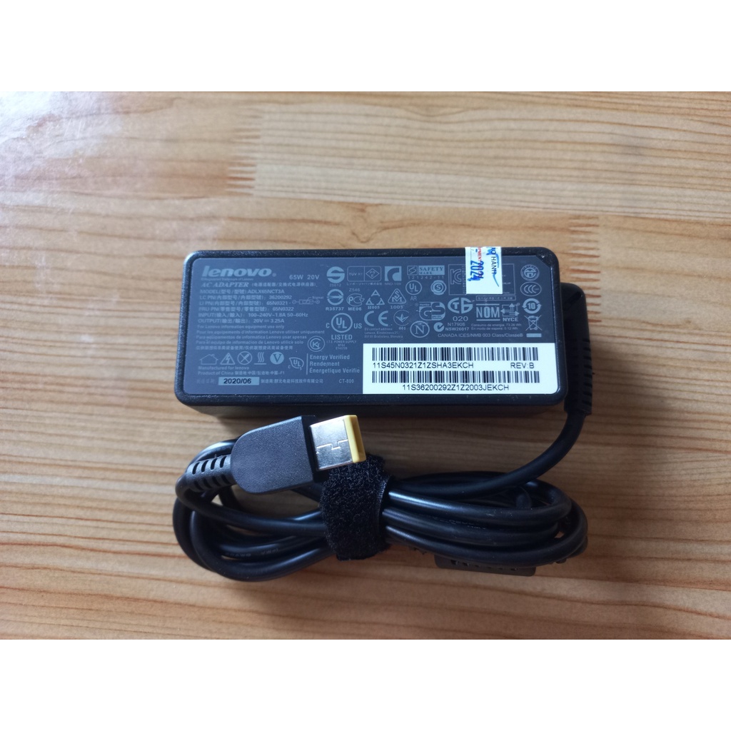 Sạc laptop Lenovo đầu vuông chuôi USB 20V 2.25A / 3.25A dây sạc máy tính Lenovo Thinkpad tặng kèm dây nguồn