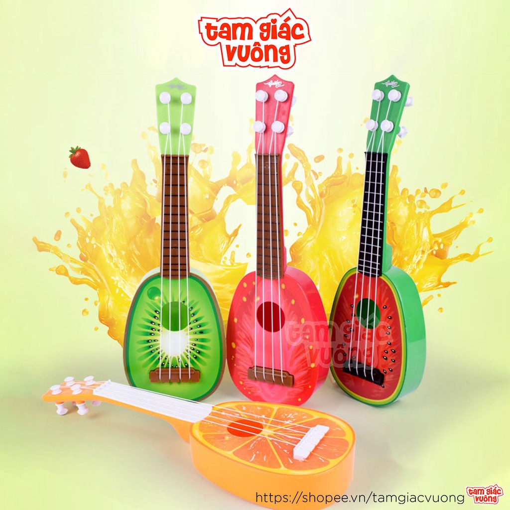 Đàn Ukulele Đồ Chơi Nhiều Màu Sắc Guitar Hình Hoa Quả Dễ Thương Cho Bé Phát Triển Âm Nhạc