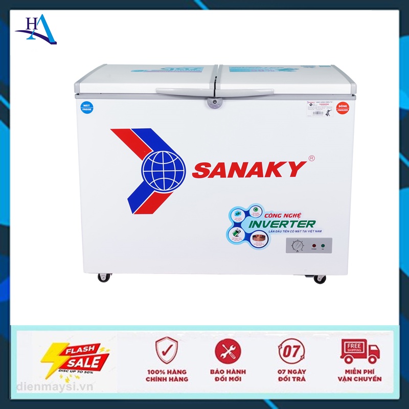 Tủ Đông/Mát SANAKY Inverter 280 Lít VH-2899W3 (Miễn phí giao tại HCM-ngoài tỉnh liên hệ shop)