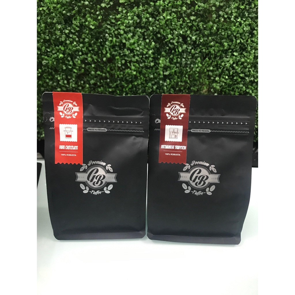 Cà Phê Sạch Robusta - Gb Coffee - Nguyên Chất 100% Xuất Khẩu- Cà Phê Dark Chocolate - (Pha Phin Loại 250g)
