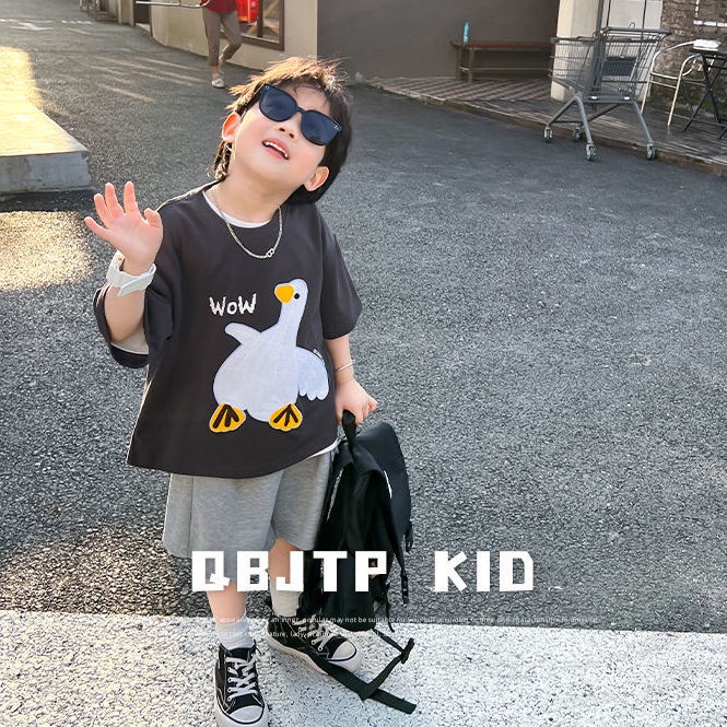 Bộ Đồ Thể Thao Áo Thun Tay Ngắn Phong Cách Thời Trang Hàn Quốc Nhật Bản Mới 2022 Dành Cho Bé Trai