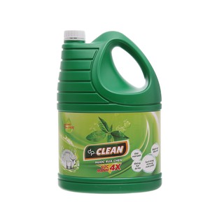 Nước rửa chén dp CLEAN sức mạnh 4X hương trà xanh can 3.8 lít