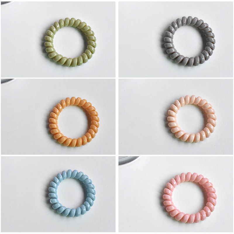 Dây Buộc Tóc Co Giãn Màu Trơn Không Để Lại Dấu Vết Dành Cho Nữ