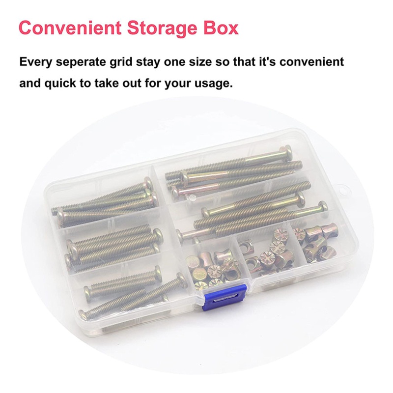 Bộ Ốc Vít Thay Thế Chuyên Dụng Cho Nôi Em Bé M6x40mm / 50mm / 60mm / 70mm / 80mm