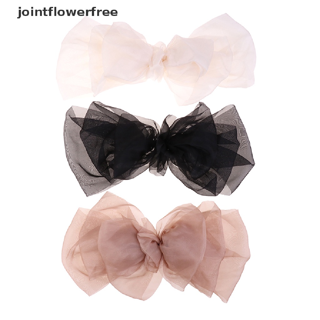 Kẹp Tóc Nơ Vải Chiffon Cỡ Lớn Thời Trang Cho Nữ