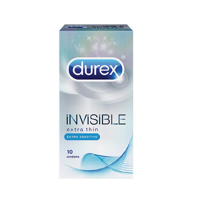 Bao Cao Su Durex INVISIBLE Extra Thin - Hộp 10 Cái