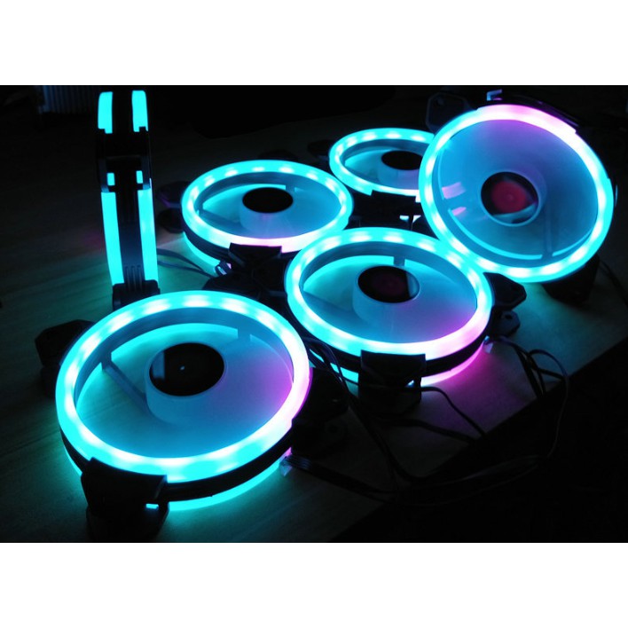 Bộ 3 Fan kèm Hub và điều khiển Led RGB COOLMON SUNSHINE R6-120