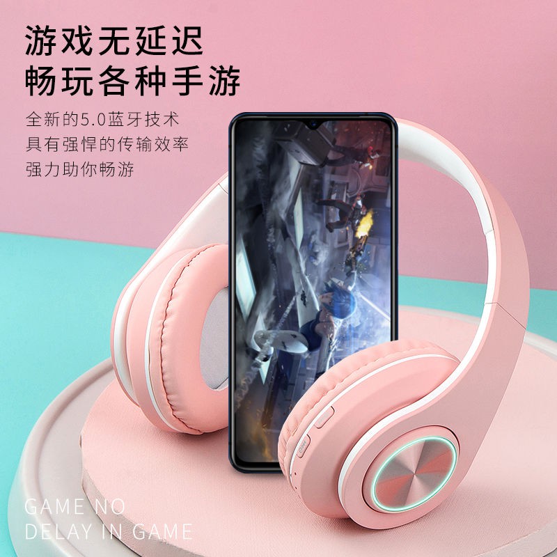 Bộ Tai Nghe Bluetooth Không Dây Macaron B39 Dạ Quang Chuyên Dụng | BigBuy360 - bigbuy360.vn