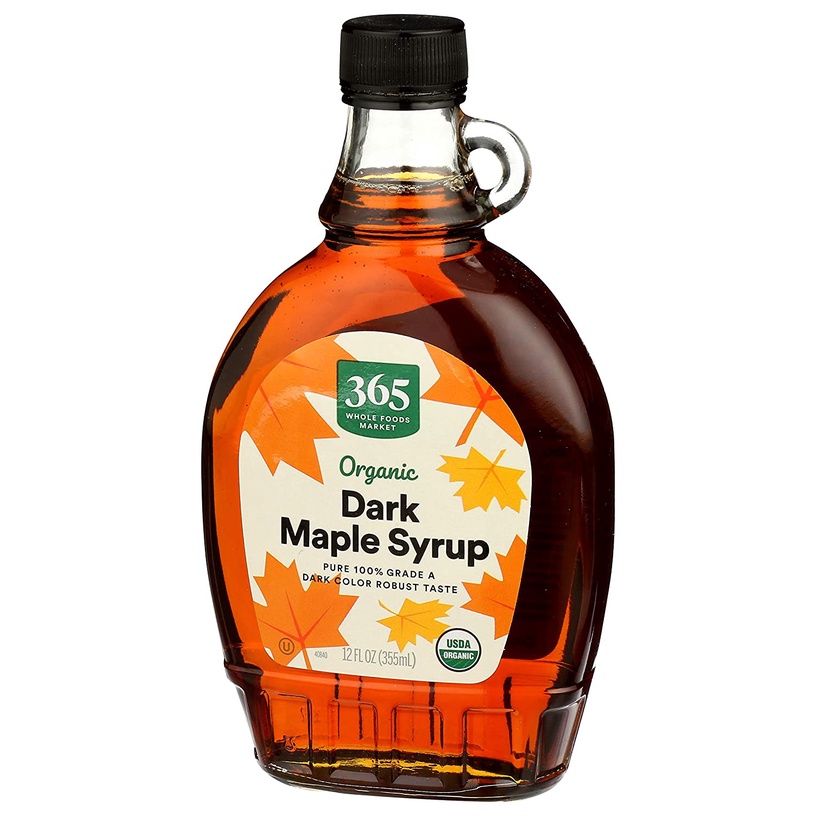 SI-RÔ LÁ PHONG HỮU CƠ LOẠI A - ĂN KIÊNG KOSHER 365 by Whole Foods Market, Maple Syrup Grade A Organic, 355ml (12oz)