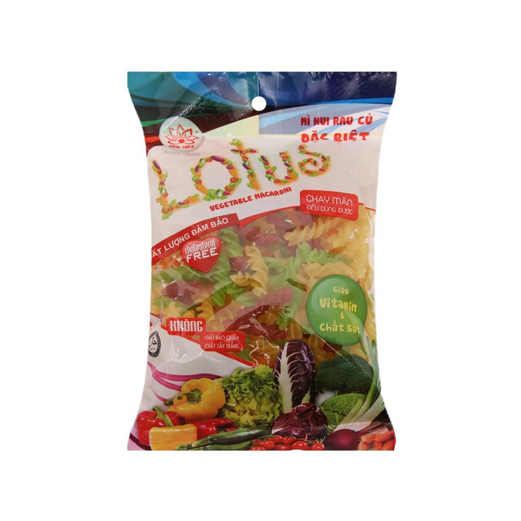 Nui rau củ xoắn Lotus gói 200g