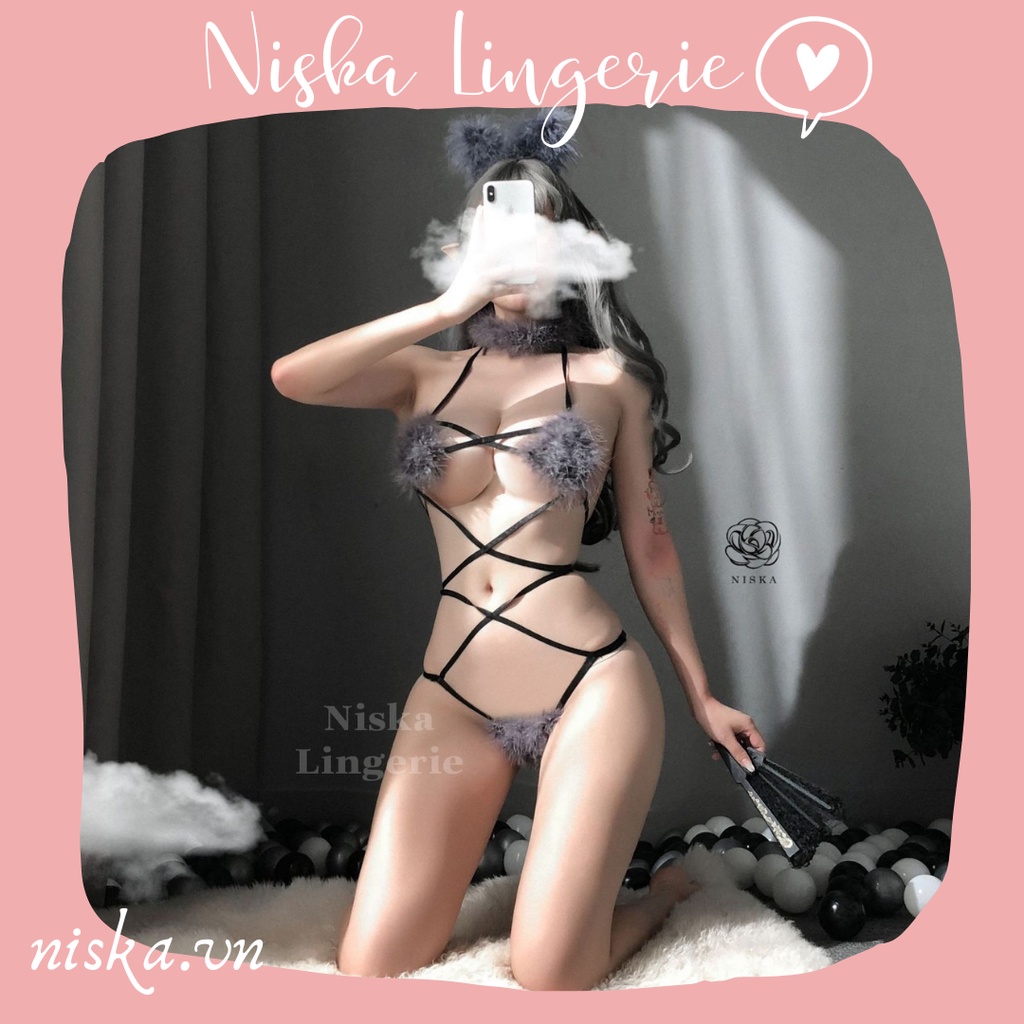 Bộ cosplay mèo bông sexy - Mã C245