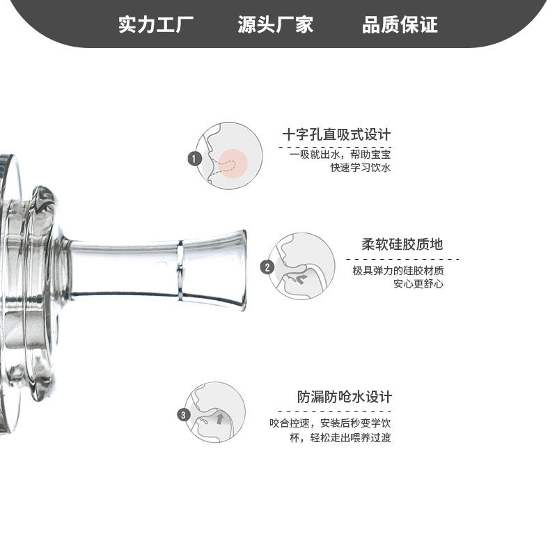 Núm Vú Cho Bình Uống Nước Bằng Silicon Tiêu Chuẩn Cho Bé