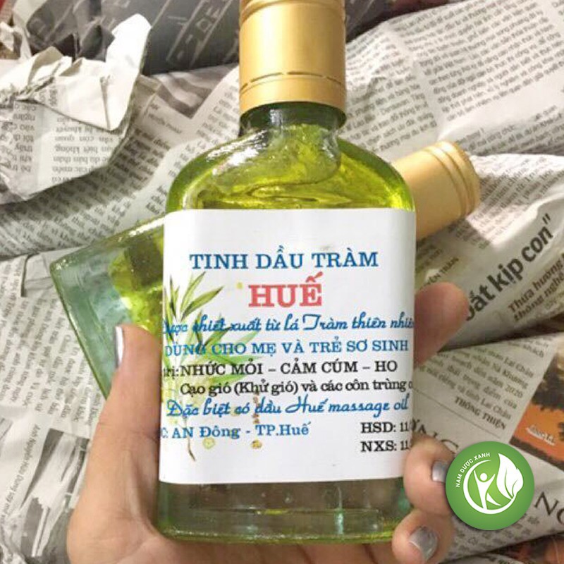 Tinh dầu tràm Huế - Tinh dầu Thơm chuẩn hàng 100% - Giữ ấm, xông phòng hiệu quả