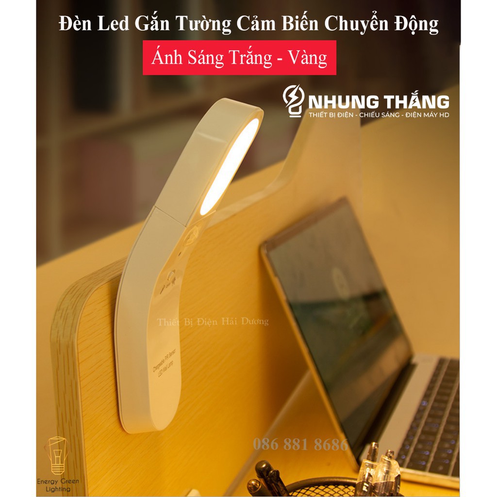 Đèn LED Cảm Biến Chuyển Động Thông Minh Dán tường dán tủ Tháo rời di động pin sạc tích điện dễ dàng DT-3291 - có video