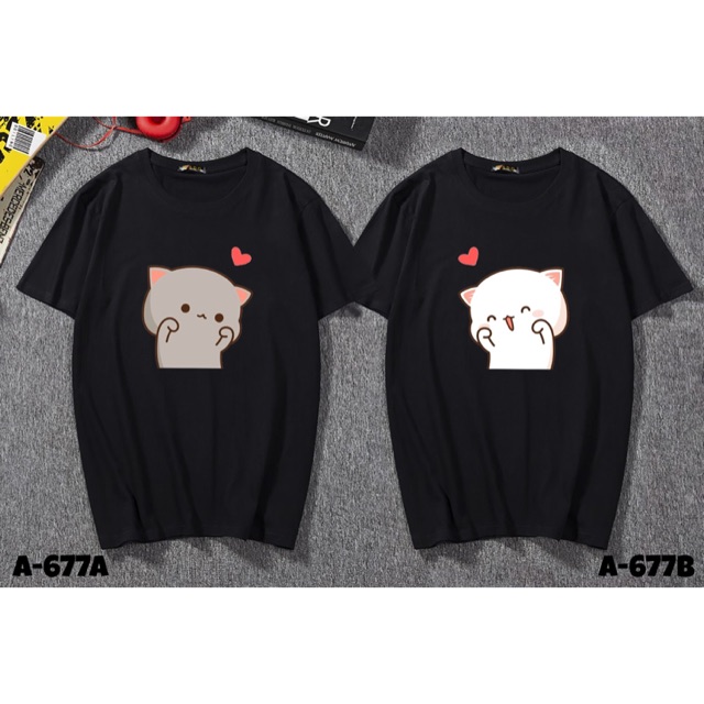 Áo đôi Mèo con dễ thương thun cotton co giãn 4 chiều đủ màu đủ size