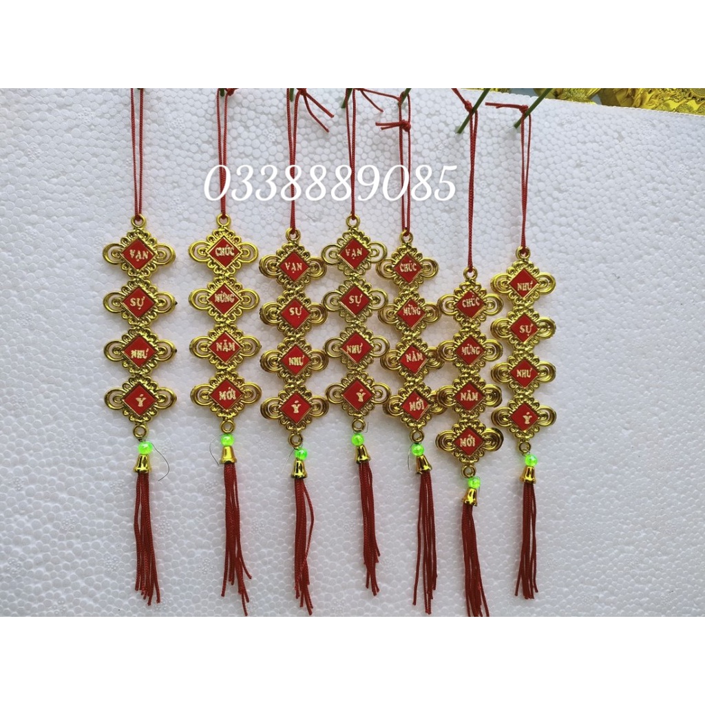 Các mẫu khánh niễn treo tết 2022, treo cửa, cây đào, cây quất...