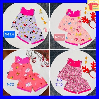 Bộ Tole bé gái 9m-5 tuổi sát nách in hình, Đồ bộ hè cho bé nhẹ thoáng mát