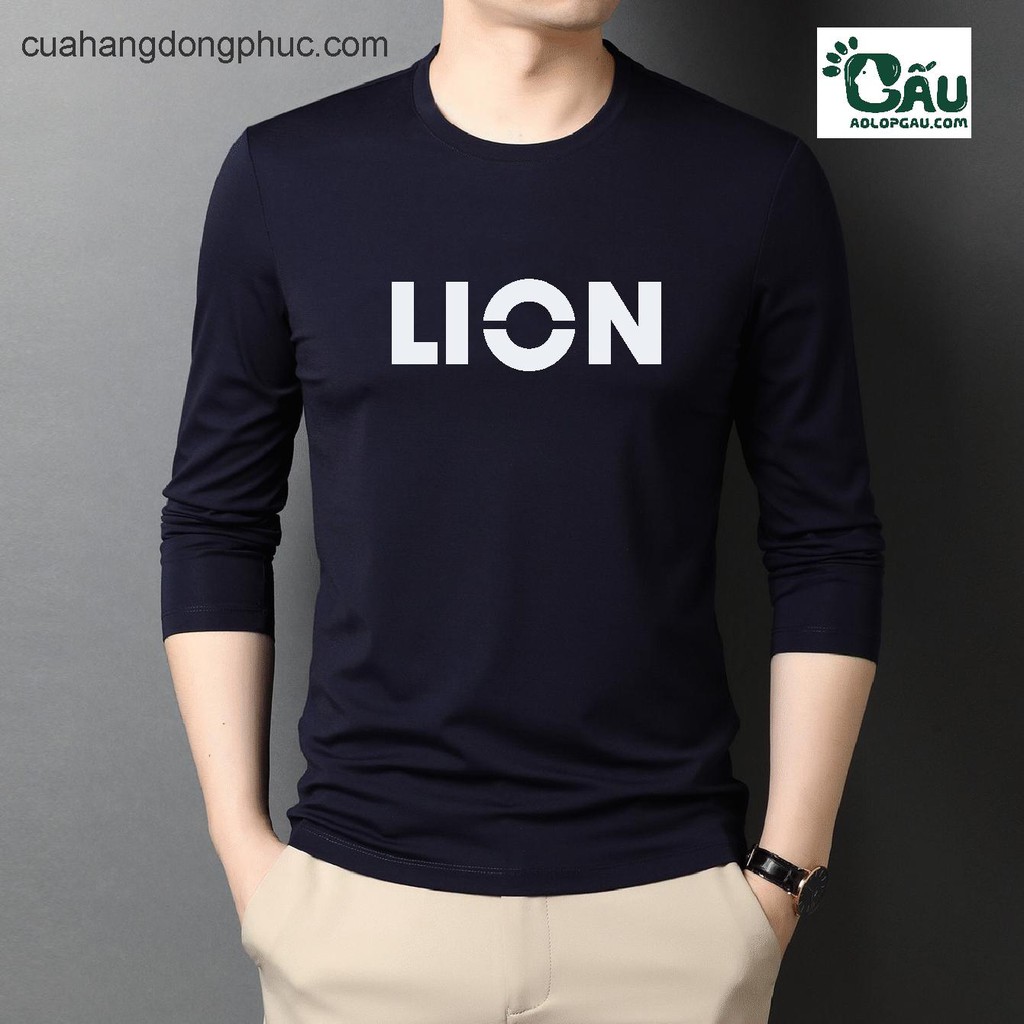 Áo thun tay dài Gấu 194 vải coton dày dặn, mềm mịn, co dãn - form regular - LION | BigBuy360 - bigbuy360.vn