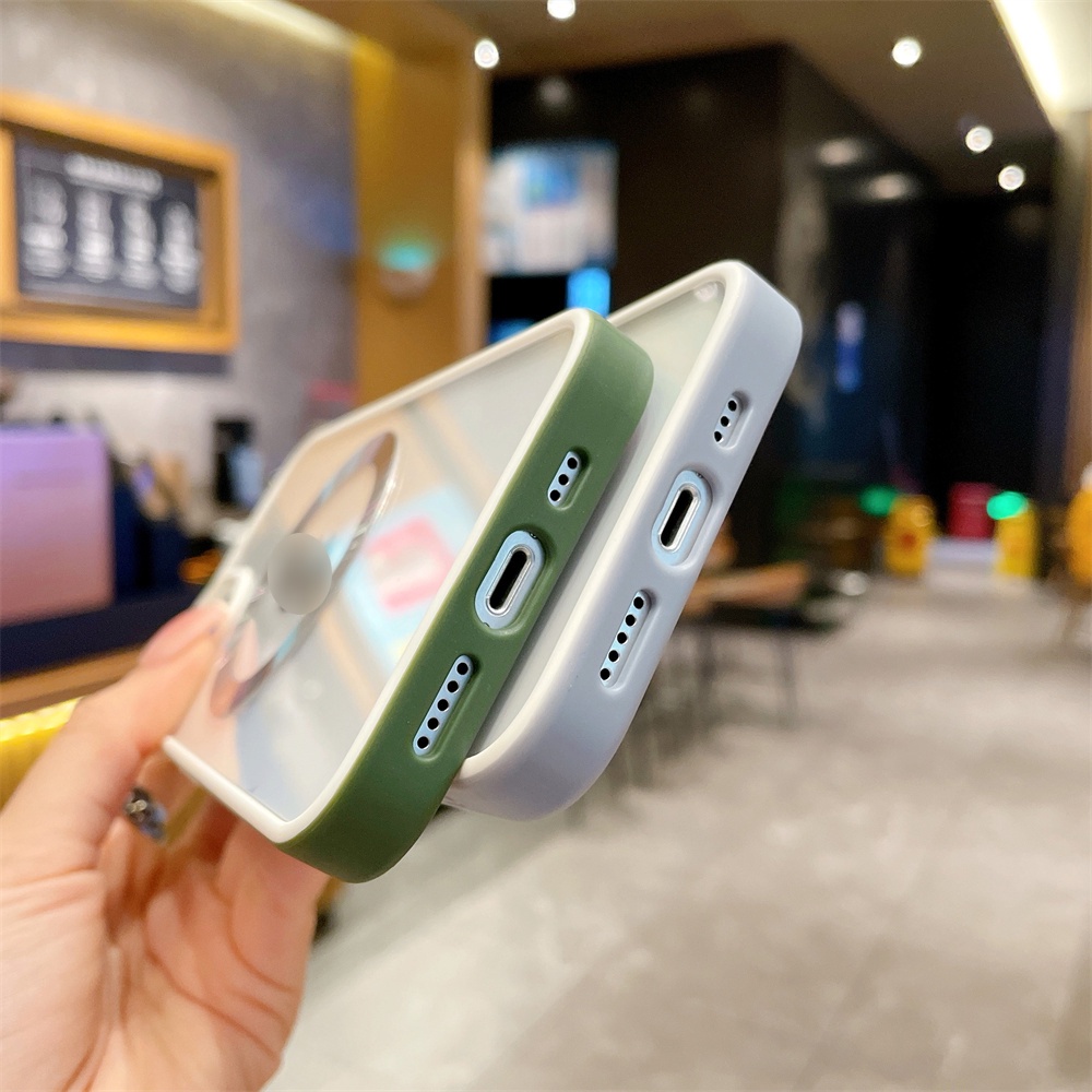 Ốp Điện Thoại Trong Suốt Màu Kẹo Cho iPhone 13 12 11 Pro Max