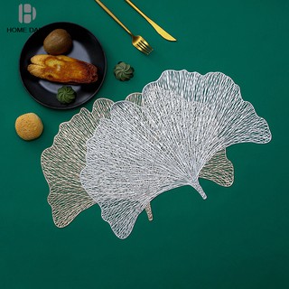 Thảm Lót Trang Trí Bàn Ăn In Hình Lá Bạch Quả