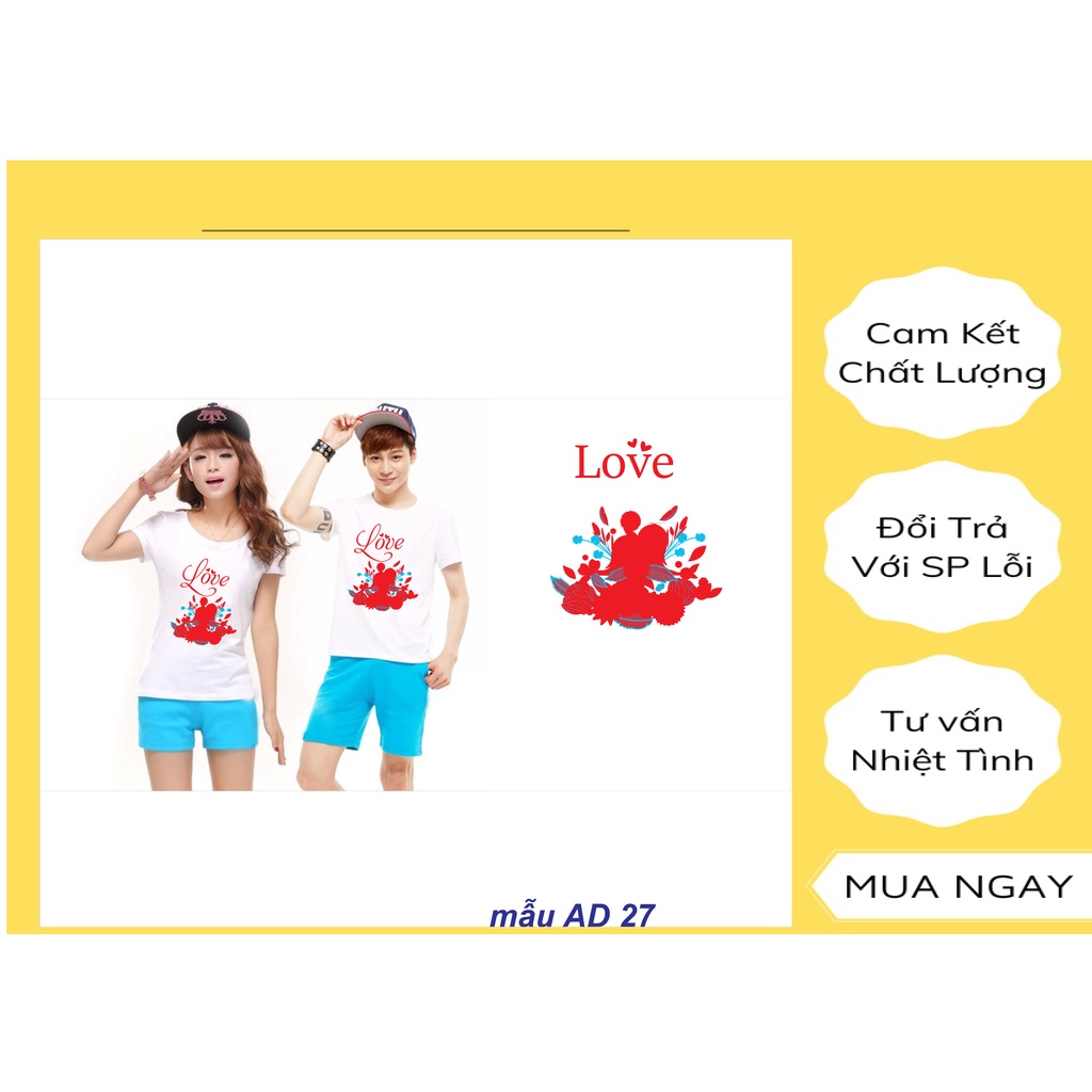 Áo đôi nam nữ tay cộc in hình ngộ nghĩnh , áo cặp in hình phong cách HÀN QUỐC