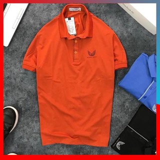 Áo Thun Nam 💢FREESHIP – HÀNG CHẤT💢 Cổ Bẻ Tay Ngắn Thêu Logo Đại Bàng, Thun 100% Cotton 4 Chiều Cao Cấp - GM