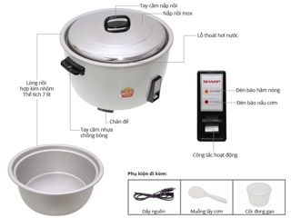 Nồi cơm điện Sharp KSH-777V 7 lít