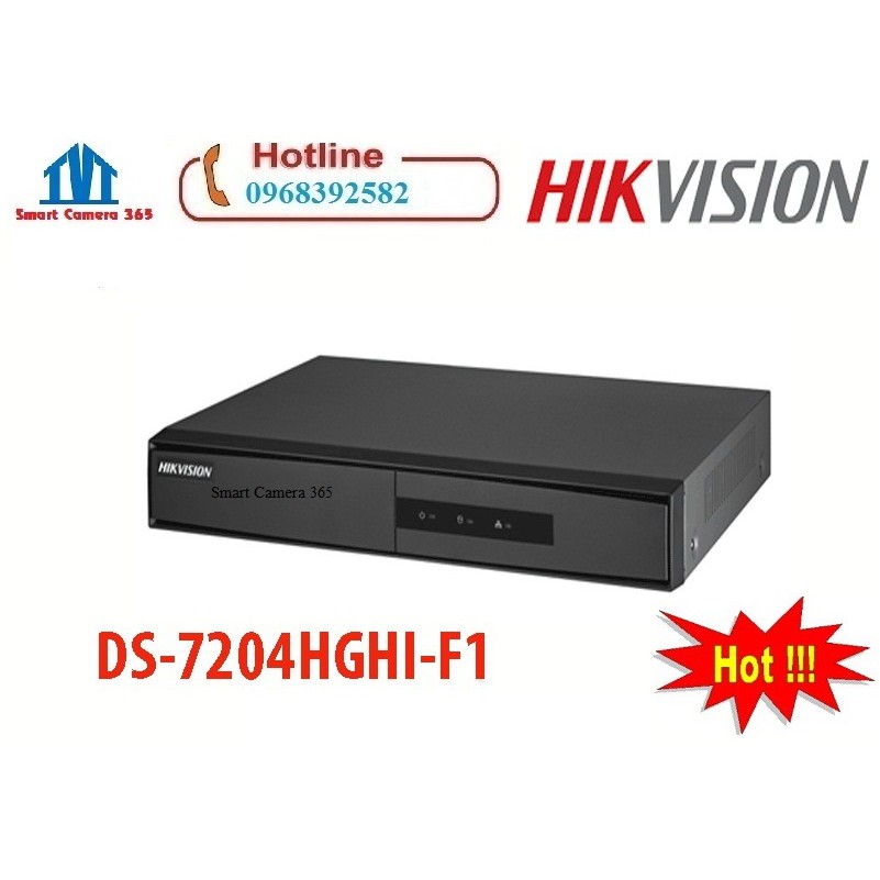 Đầu ghi 4 Kênh Hikvision DS-7204 HGHI-F1 + ổ cứng 1 TB