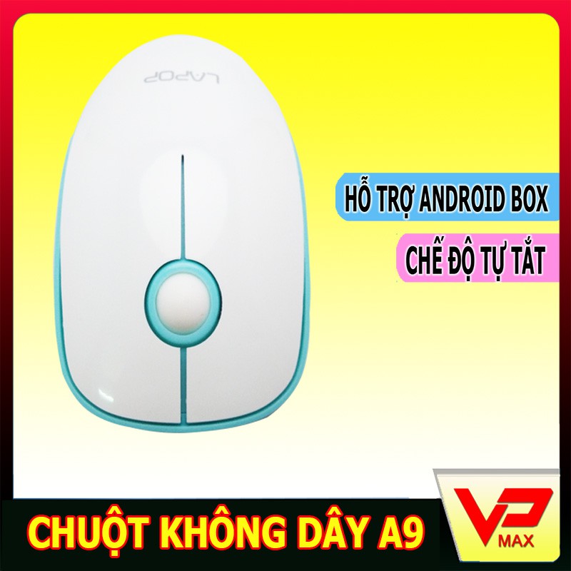 Chuột không dây Rimax Lapop A8 / A9 Tặng Lót bảo hành 2 năm có công tắc on/off dùng cho PC Laptop Android TV Box