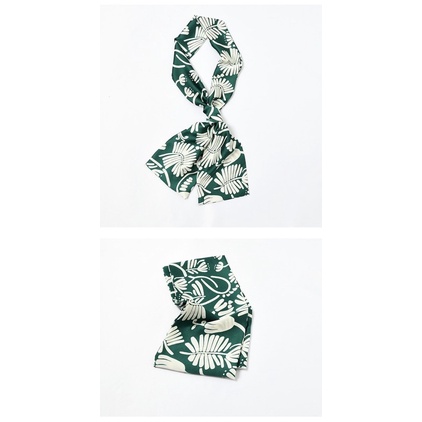 Khăn choàng cổ lụa satin thắt nơ áo sơ mi - Maben