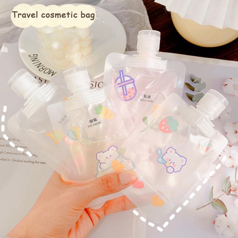 Túi trong mờ đựng lotion dầu gội Túi Bóp Mini Trong Suốt Đựng Mỹ Phẩm Du Lịch 30/50/100Ml