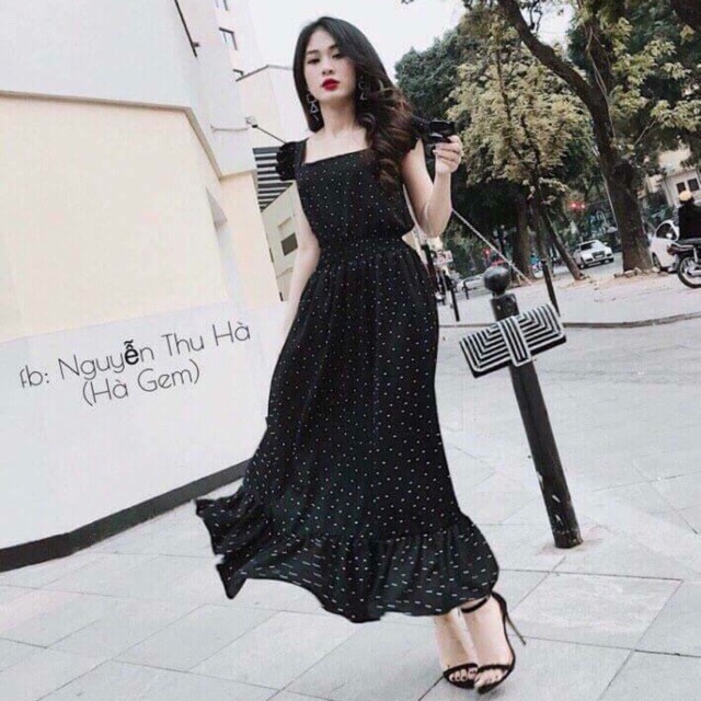 Váy chấm bi cánh tiên hàng xuất khẩu