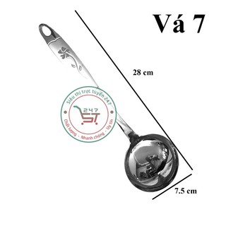 Vá, sạn cán 7, 9 inox cán bông