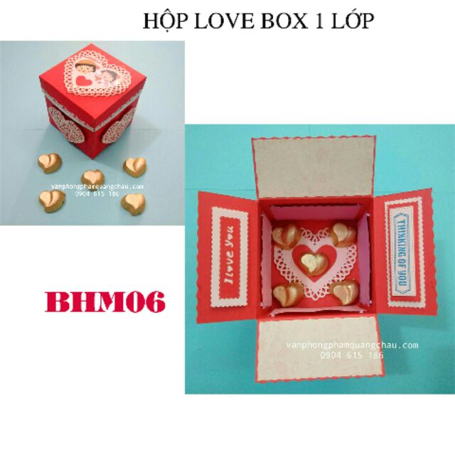 Hộp quà love box đỏ
