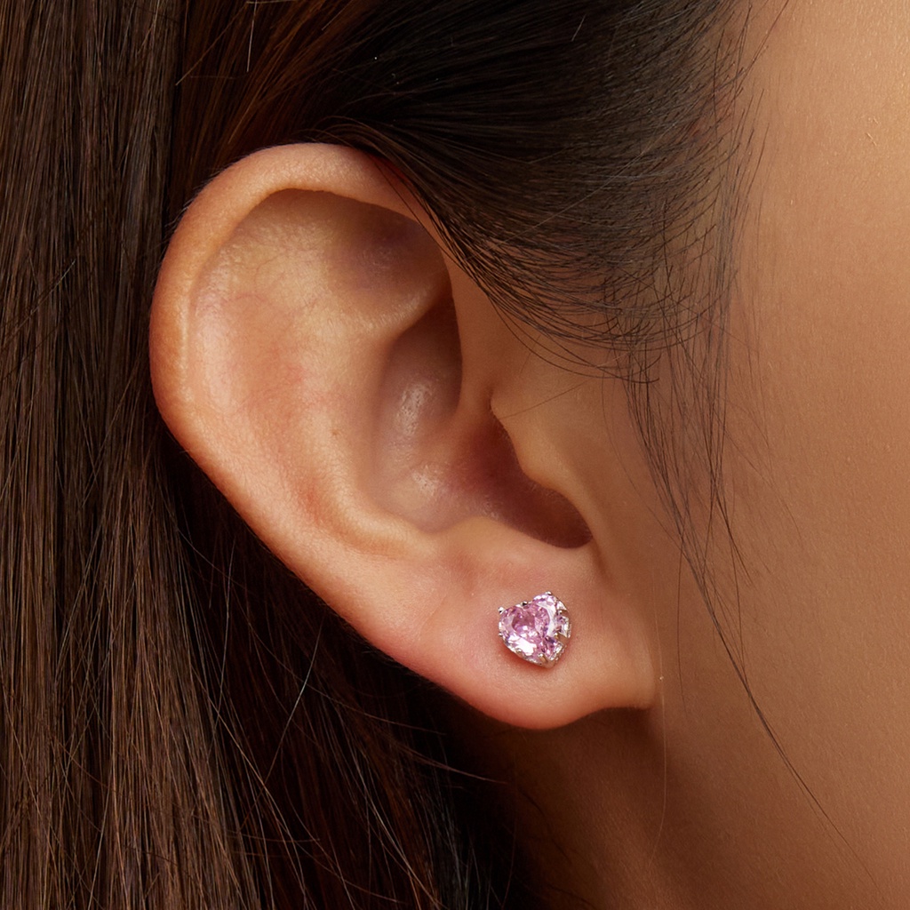 BAMOER 1 Đôi Bông Tai bạc 925 Đính Đá Thời Trang