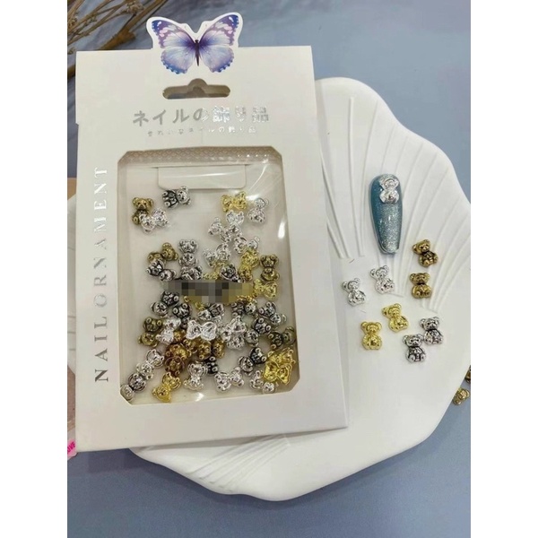 Set Charm phụ kiện mix nơ, gấu,thương hiệu