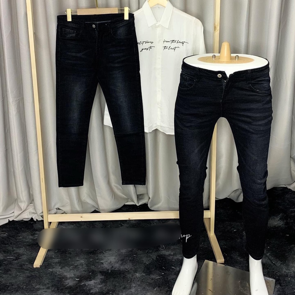 Quần jean nam đen trơn chất bò cao cấp co dãn 4 chiều đẹp from dáng skinny mẫu mới thời trang cao cấp beautiulgilr T59