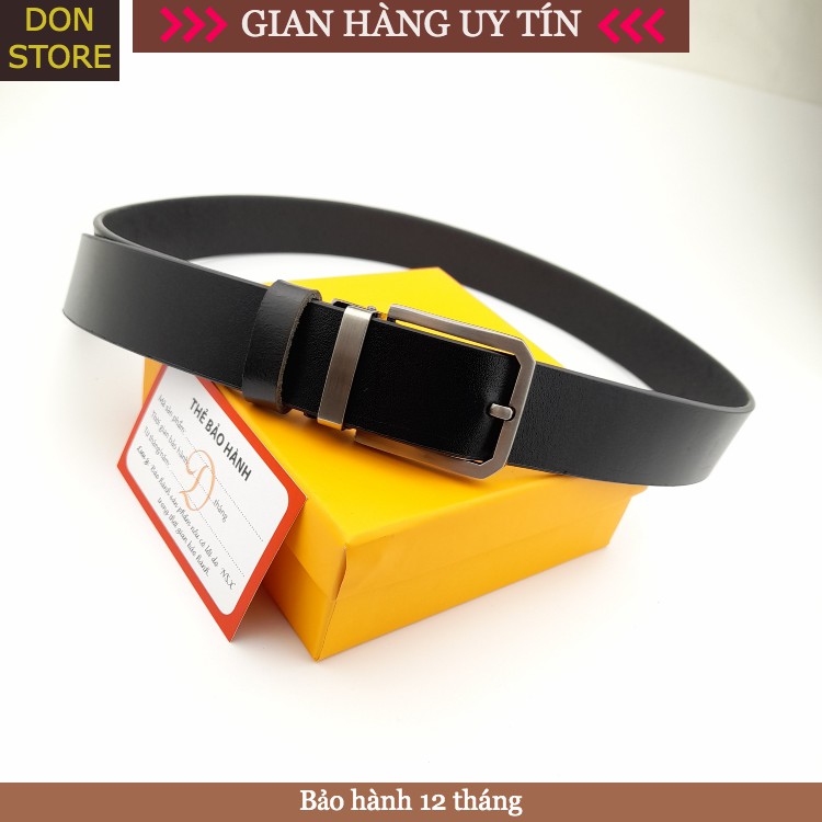 [Da Thật] Dây Nịt Nam Kiểu Kim Cài Mẫu Mới Sang Trọng, Dây Da Nguyên Miếng 1 Lớp Cao Cấp (BH 12 THÁNG)