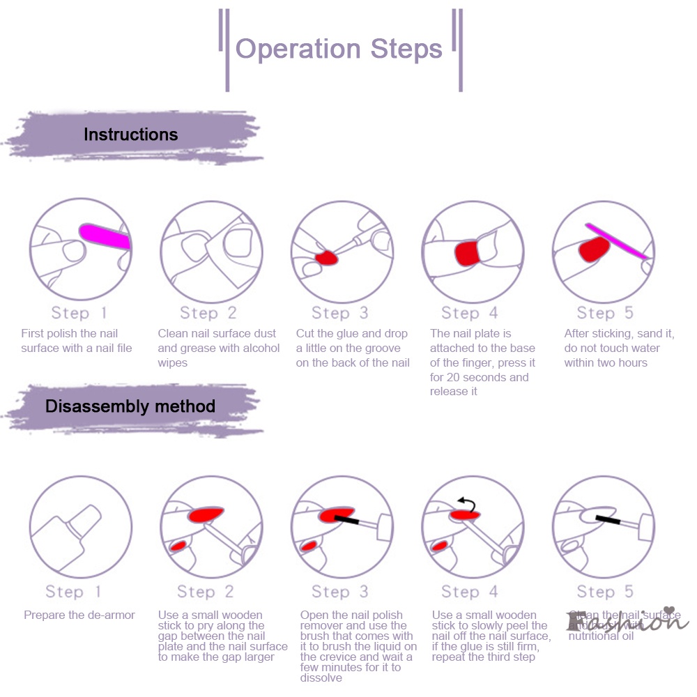 Bộ 24 Móng Tay Giả Đầu Nhọn Màu Trắng Có Thể Tháo Rời Kèm Keo Dán / Thạch