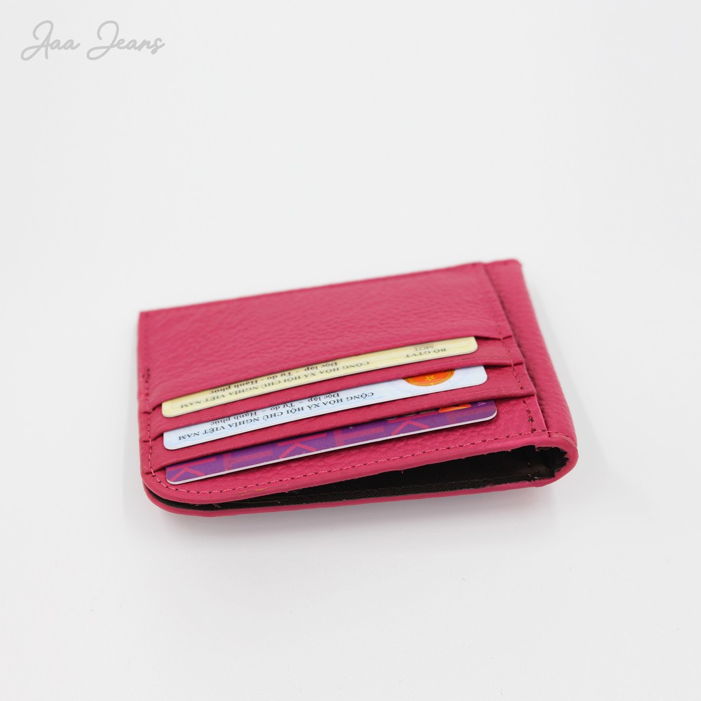 Ví Card Holder Đựng Thẻ Da Thật Cao Cấp Nhiều Ngăn Aaa Jeans